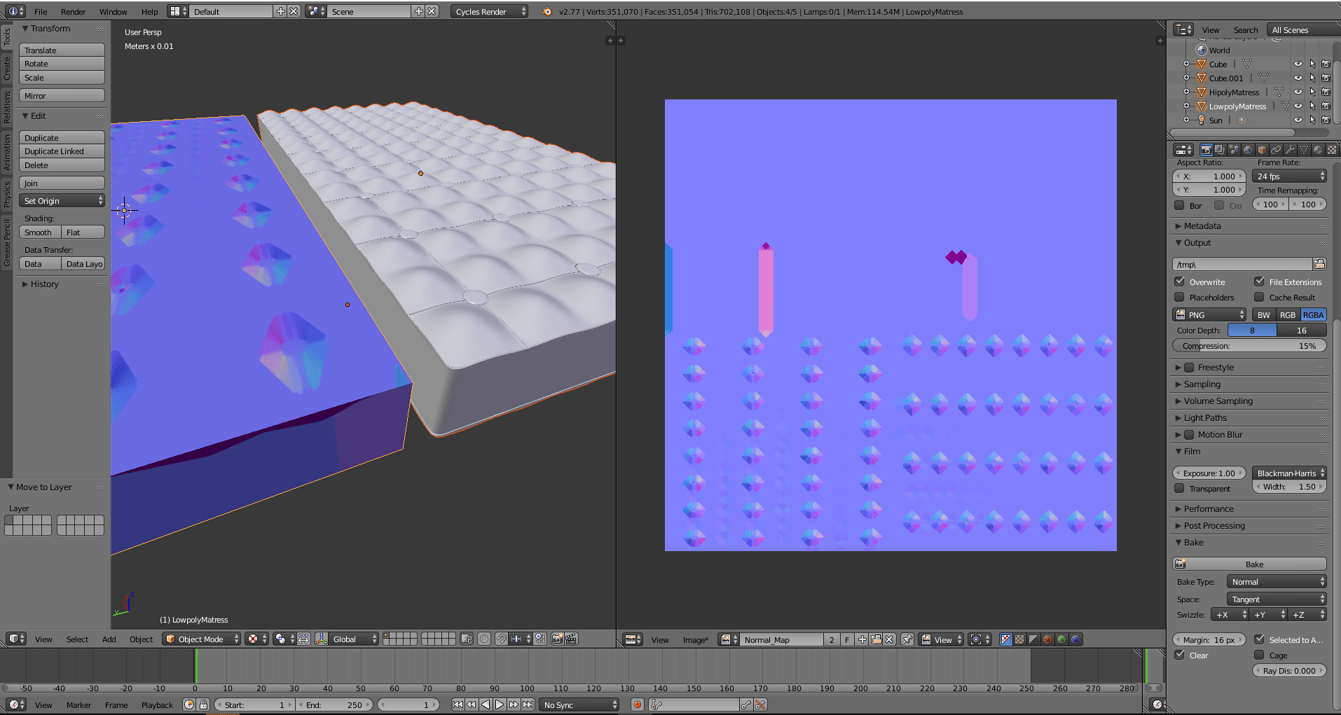 Blender cycles normal map not generated correctly - Blender Stack Exchange